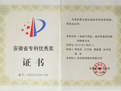 安徽省专利******奖